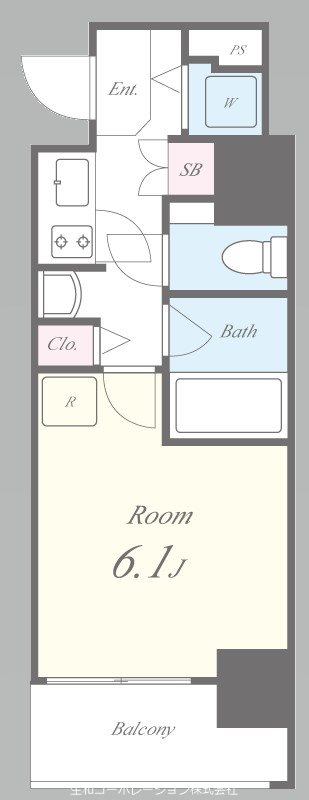 セイワパレス玉造駅上 1204号室 間取り