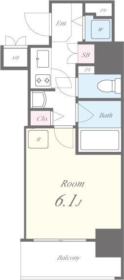 セイワパレス玉造駅上 1204号室 間取り