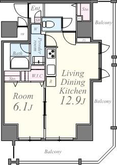 グランドール文京 間取り図