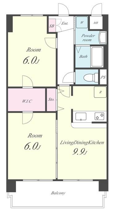 クウィンス トキワ ウラワ 間取り図