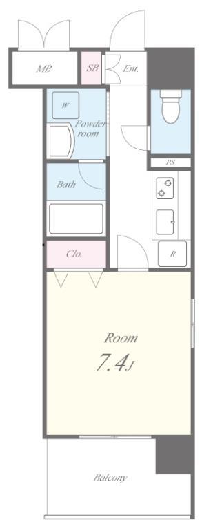 ボーベル玉造 0301号室 間取り