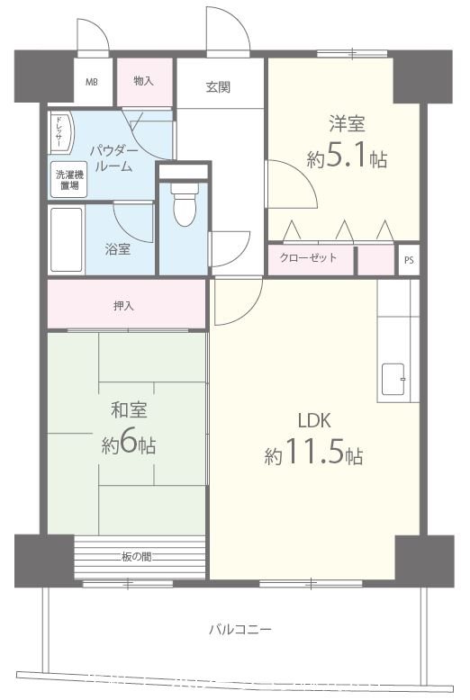 ベルフォーレ 606号室 間取り