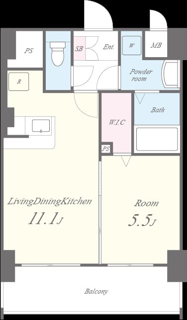 メゾンクラウン大手山 間取り図