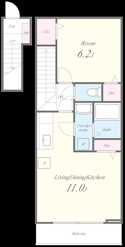 ウエストヴィレッジ 下白水 間取り図