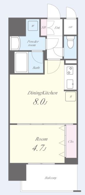 セイワパレス天王寺真田山 0404号室 間取り
