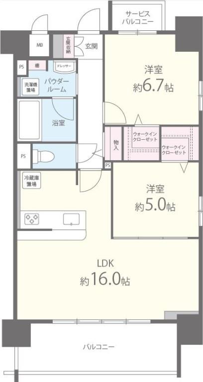 Welina江坂(ウェリナ エサカ) 505号室 間取り