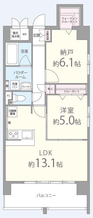 ドゥージエム京橋 401号室 間取り