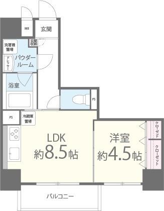 ポローニア立花通り 803号室 間取り