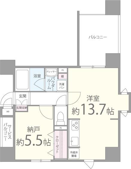 BROU上町台 0306号室 間取り
