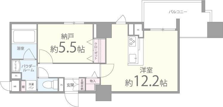 BROU上町台 0505号室 間取り