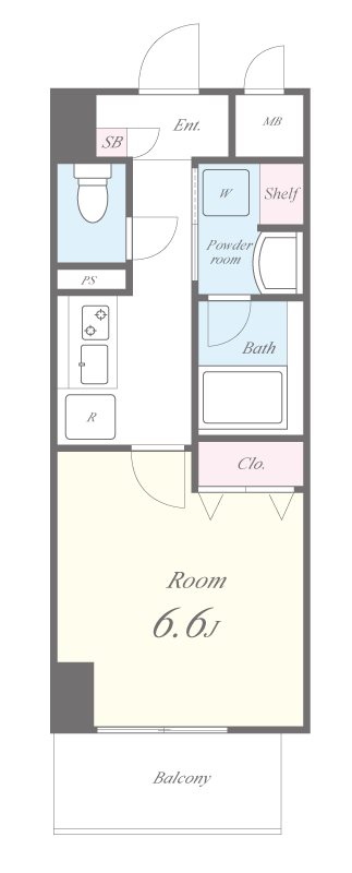 AKASHI ENTERPRISE 403号室 間取り