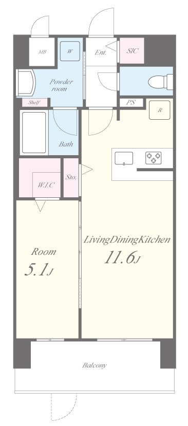 エムズセントラル上新庄 間取り図