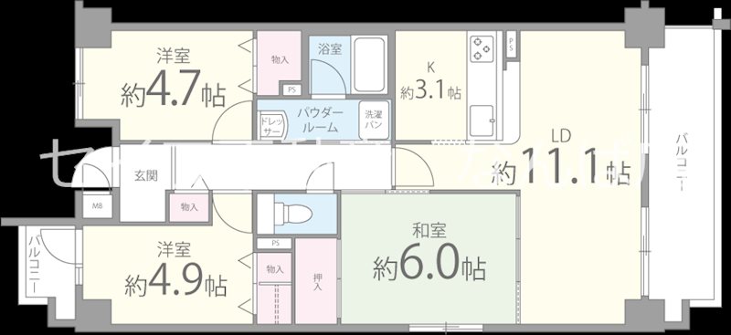 コスモス・ミソノ 間取り図