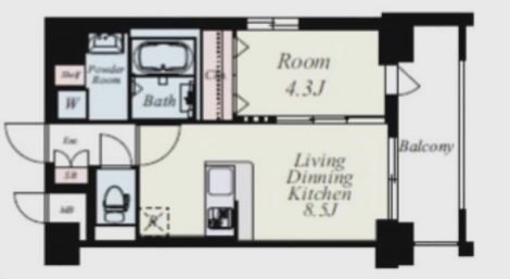 フロッソ ダリア博多駅前 間取り図