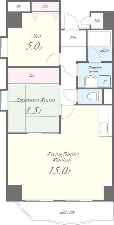 オーセント住之江 間取り図