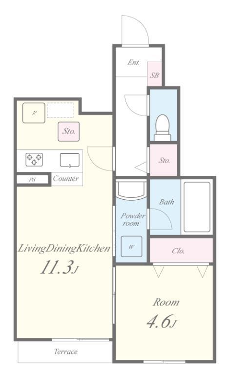 ESPOIR(エスポワール) 101号室 間取り