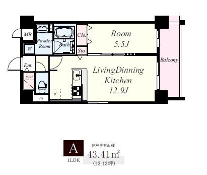 ドウェル東寺道 間取り図