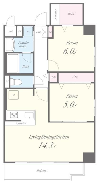 フレアコート北千住 間取り図