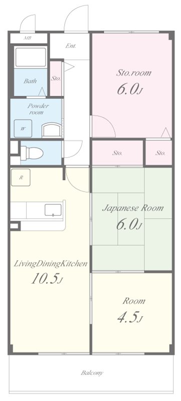 グランドールみと 間取り図