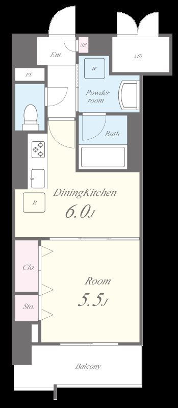 エスカルコート 間取り図