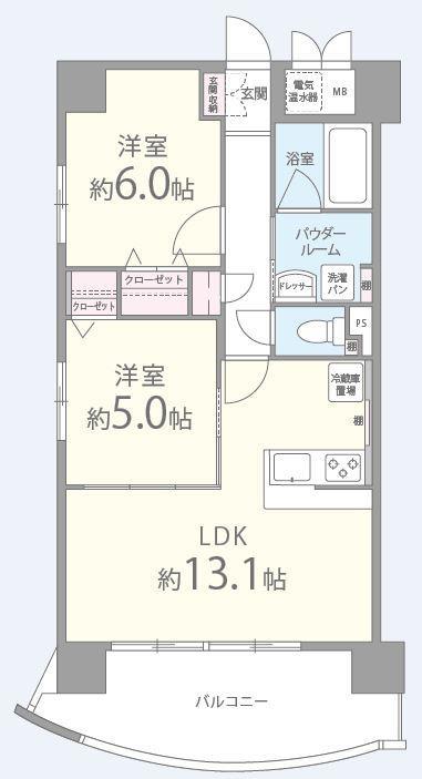 ドゥージエム京橋 間取り図