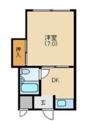 サンハイツヤマサキ 5B号室 間取り