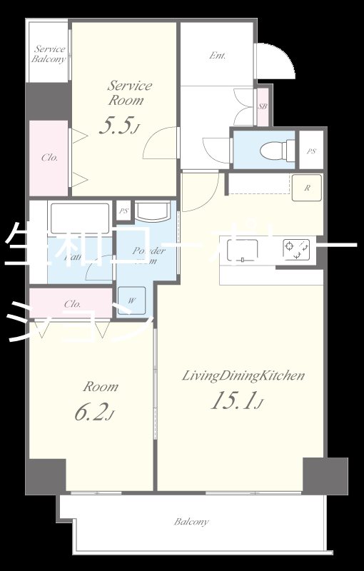 ホリエ出雲 702号室 間取り