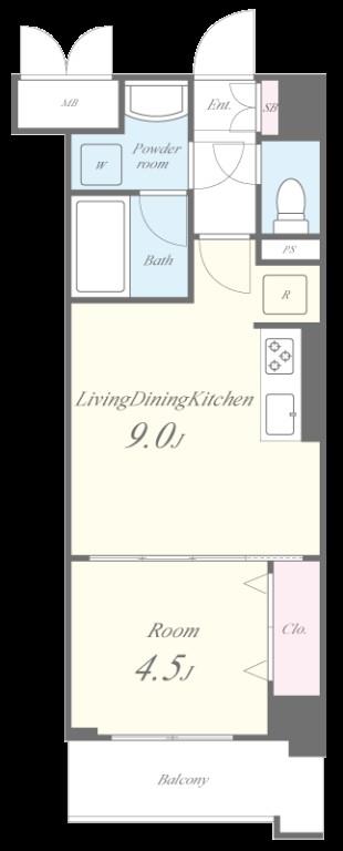 アルブル都島 間取り図