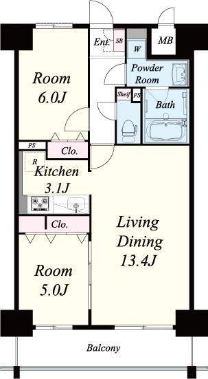 F-TAMATSUKURI 間取り図