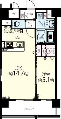 グランフルーヴ 0203号室 間取り
