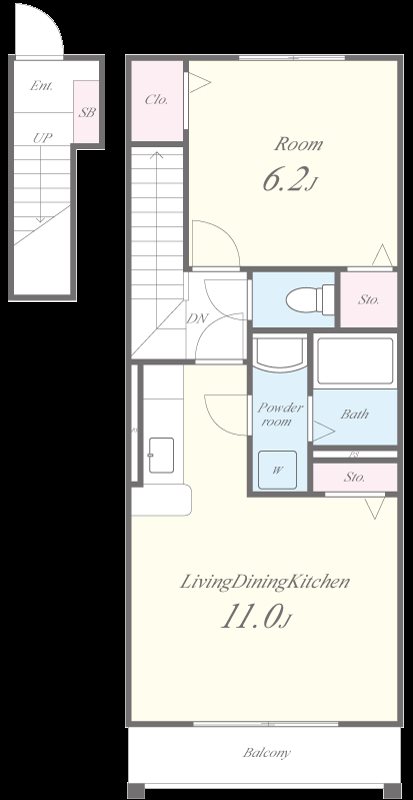 グリーンビラⅠ 間取り図