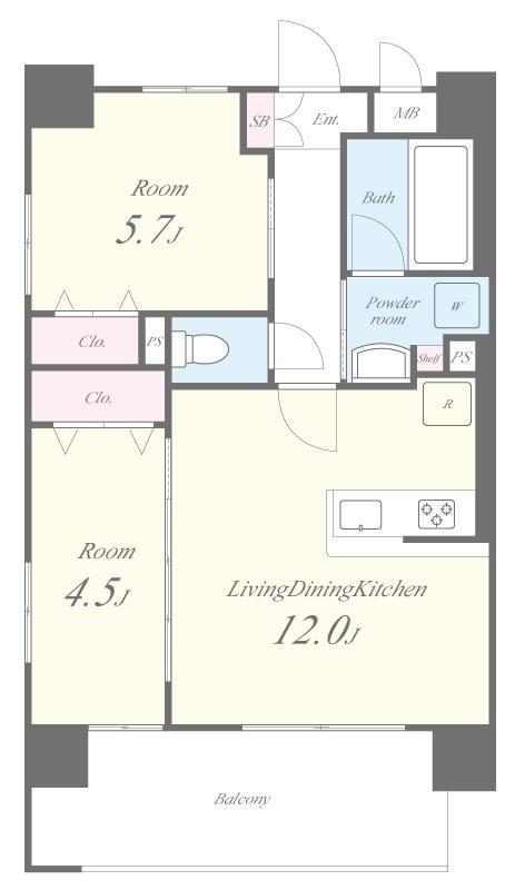 グレースリバー中之島 間取り図