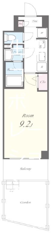 サン シエロ東今里 111号室 間取り