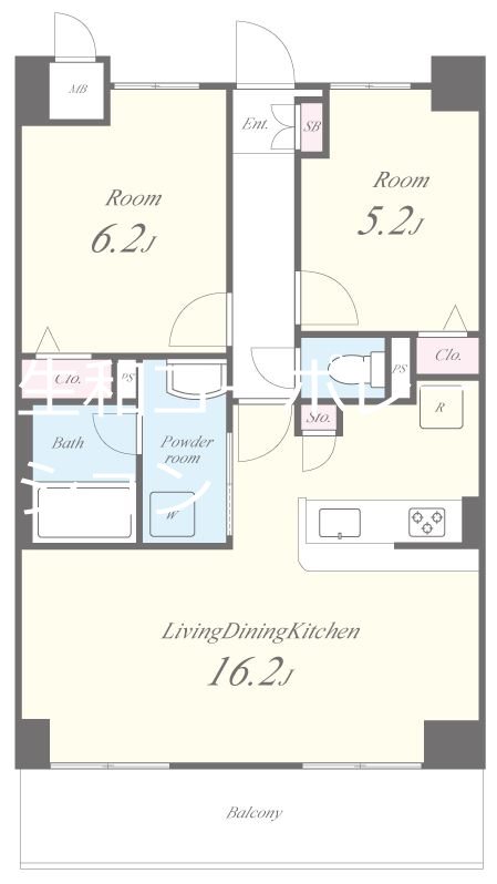 サン シエロ東今里 302号室 間取り