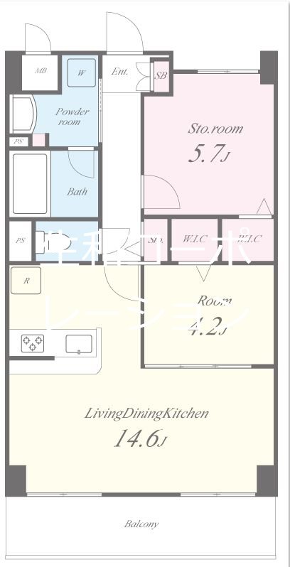 サン シエロ東今里 606号室 間取り