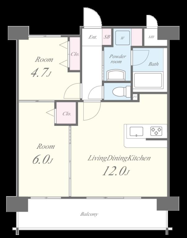ホワイトアゲート博多 間取り図