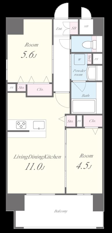 グランデカワノなにわ離宮 間取り図