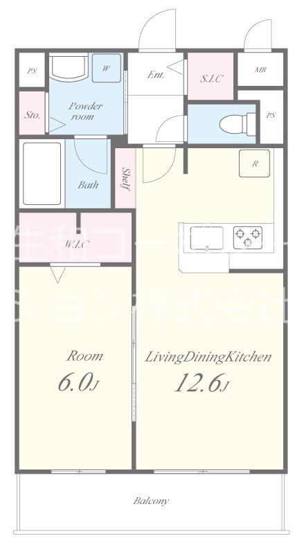 KCCフラット西京極 間取り図