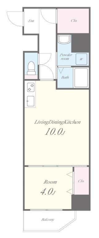 グランパシフィック帝塚山innovation 0601号室 間取り