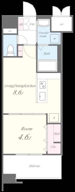 Caisse大橋 (ケイスオオハシ) 間取り図