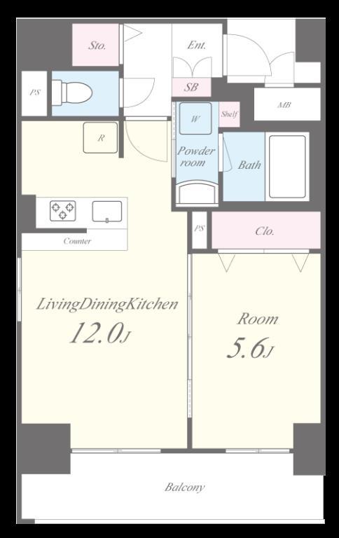histoire玉造 0501号室 間取り