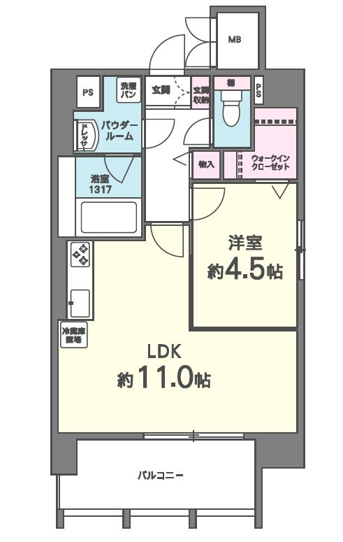 TY天六(ティーワイ天六) 間取り図
