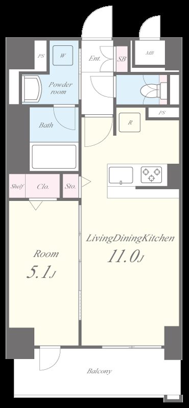 グランビスタ新神戸 間取り図