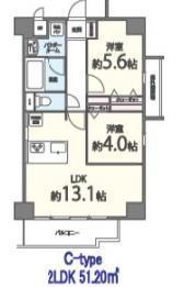 キャッスルビュー玉造上町台 間取り図