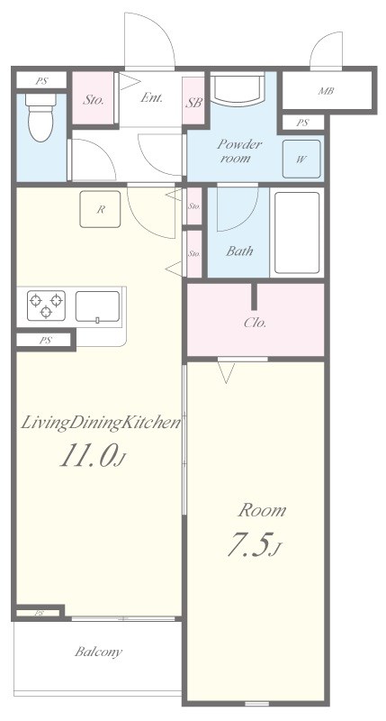 ヴァン・ヴェール鷹の台 間取り図