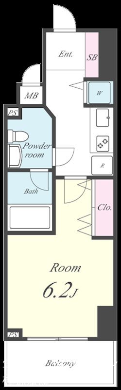 セイワパレス長堀南 0302号室 間取り