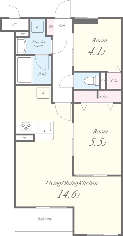 ヴァン・ヴェール鷹の台 間取り図
