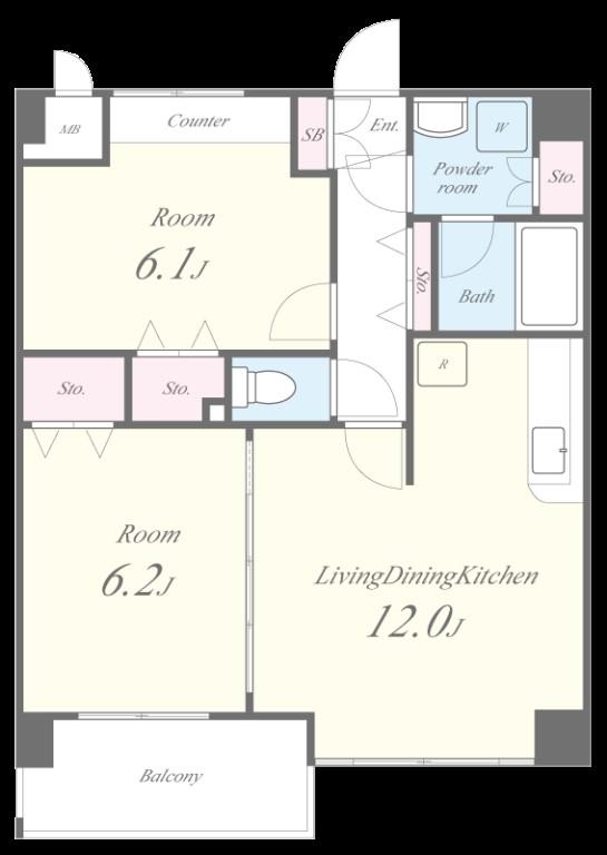 シャン・ド・ローズ 間取り図