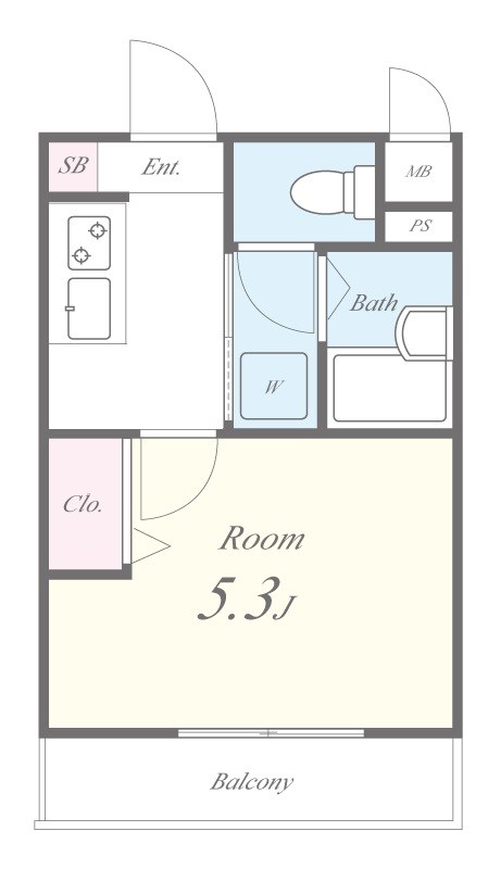 フェルヴェール市川 間取り図