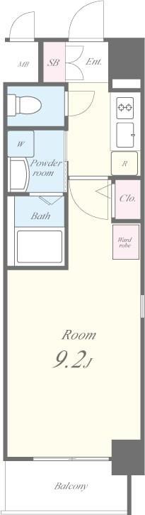 セイワパレス深江南 0504号室 間取り